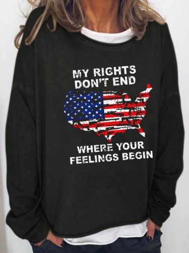 My Rights Dont End Casual Sweatshirt