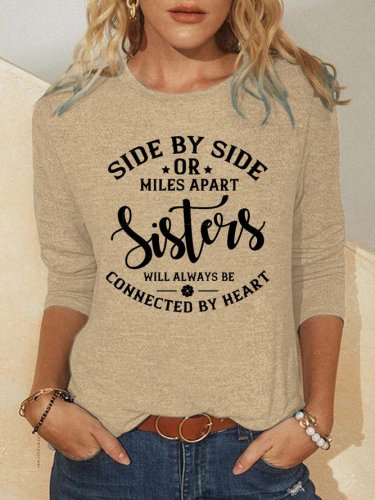 Sisters Will Always be Connected By Heart Shirts & Tops