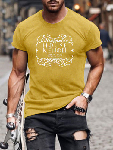 Men's Short Sleeve House Kenobi Funny Words SW Classic T-shirt S-5XL