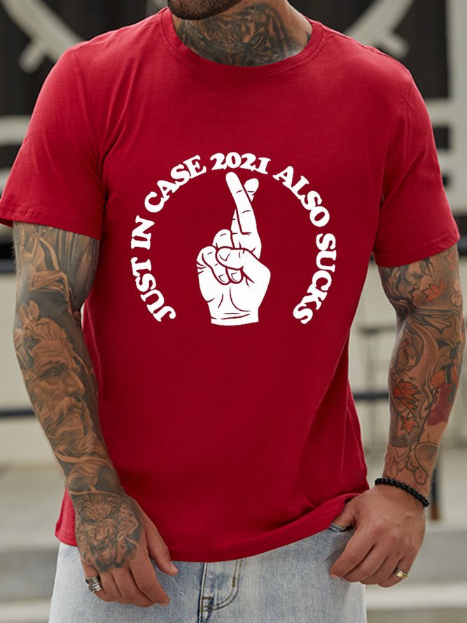 Just In Case 2021 Also Sucks Casual Short Sleeve Shirts & Tops