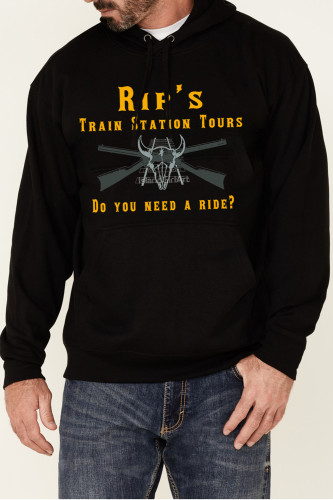 95% Cutton Western Style Rips Trains station tour, do you want to ride cowboy quotes string hoodies for men