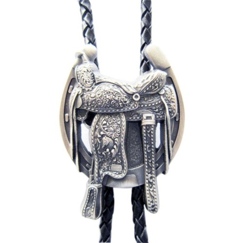 Classic Western Cowboy Style Polo Tie The Saddle .Ingulated iron item ornaments