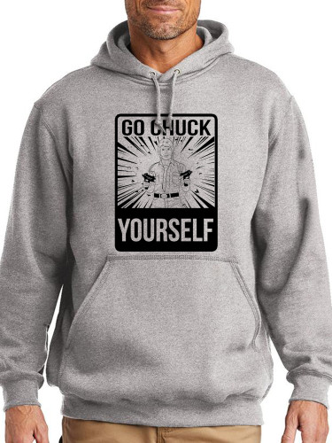 Walker Go Chuck Yourself Hoodie Midwight Over Size 5XL Pocket String Hoodie For Men