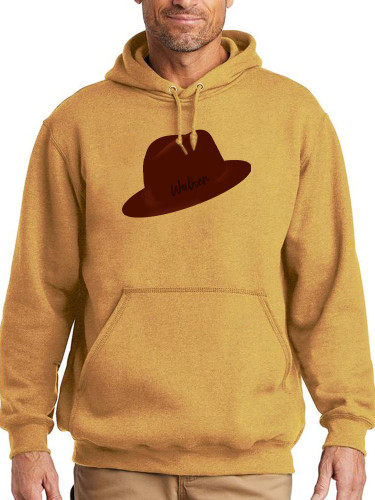 Walker Hat Image Hoodie Midwight Over Size 5XL Pocket String Hoodie For Men
