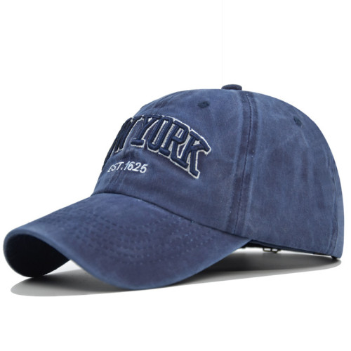 Washed cotton Hat New York Embroidered Baseball Hat duck tongue hat Baseball sun hat