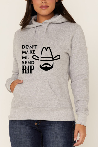 Pure cutton cowboy quote don't make me send rip women's oversized pocket hoodies