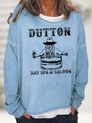 Beth Dutton Day Spa & Saloon Picture Women's Pullover Sweatshirt