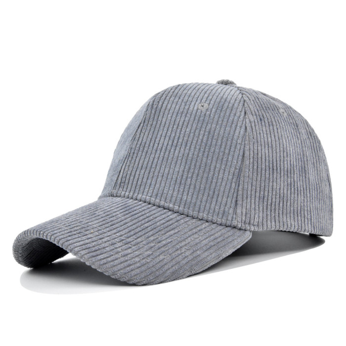 Corduroy Baseball Cap curved eaves duck tongue hat for men