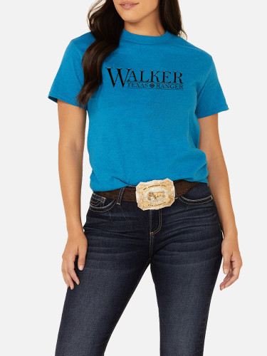 Women's Soft Cotton Walker Texas Ranger Loose Casual Wear Tee With Oversize 5XL