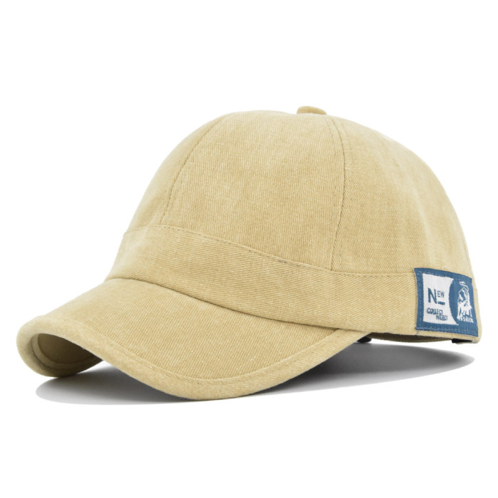 Short brim baseball cap solid color duck tongue cap Sun Visor Hat spring day hat