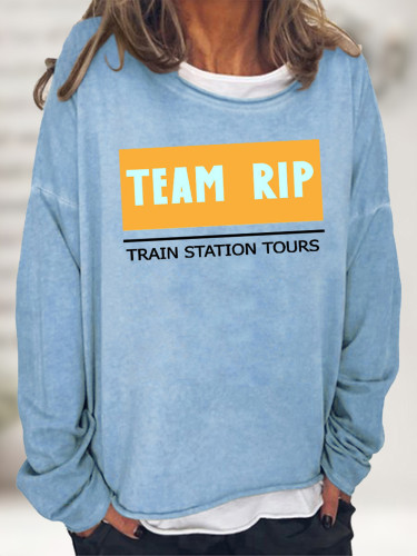 Team Rip Train Station Tours Women's Pullover Sweatshirt