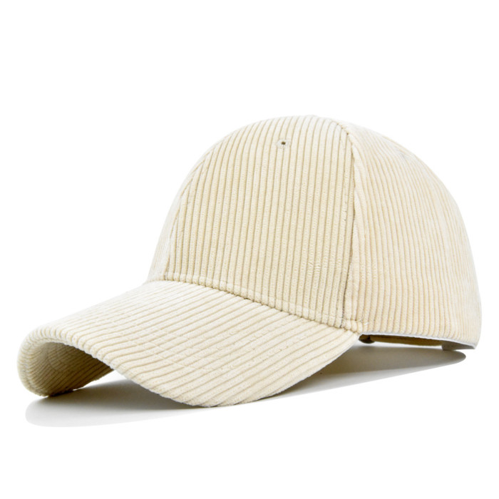 Corduroy Baseball Cap curved eaves duck tongue hat for men