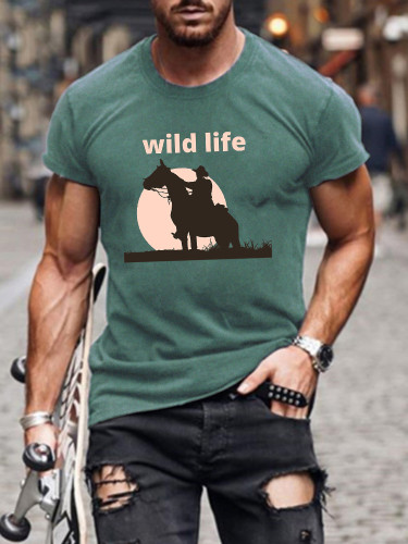 Short Sleeve Wild Life T-shirt S-5XL for Men