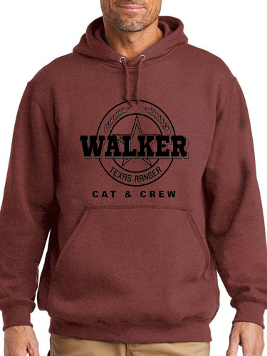 Walker Cat & Crew Hoodie Midwight Over Size 5XL Pocket String Hoodie For Men