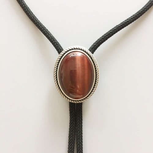Red Tiger Eye stone bolo tie Red Tiger Eye item necklace