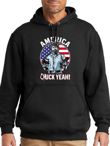 Walker America Chuck Yeah Hoodie Midwight Over Size 5XL Pocket String Hoodie For Men