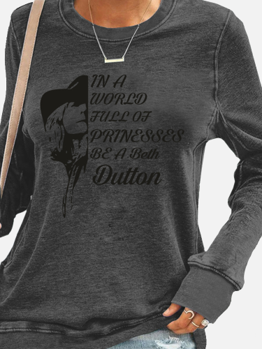 Cowgirl Style Women's Be A Beth Dutton Beth's Image Pullover Long Sleeve Hoodies Western Style Wear