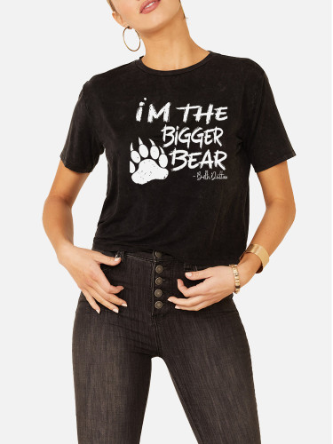 Soft Cotton I Am The Bigger Bear Beth Dutton's Quote Loose Casual Wear Tee With Oversize 5XL For Women