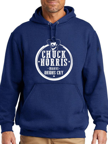 Walker Chuck Norris Makes Onions Cry Hoodie Midwight Over Size 5XL Pocket String Hoodie For Men