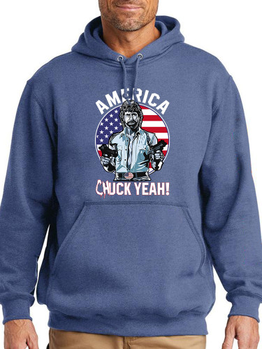 Walker America Chuck Yeah Hoodie Midwight Over Size 5XL Pocket String Hoodie For Men