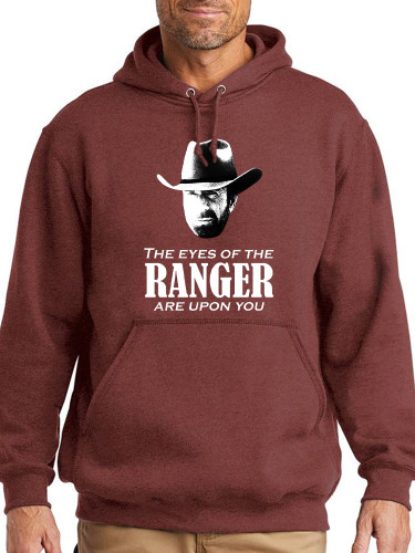 Walker The Eyes Of The Ranger Are Upon You Hoodie Midwight Over Size 5XL Pocket String Hoodie For Men