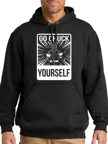 Walker Go Chuck Yourself Hoodie Midwight Over Size 5XL Pocket String Hoodie For Men