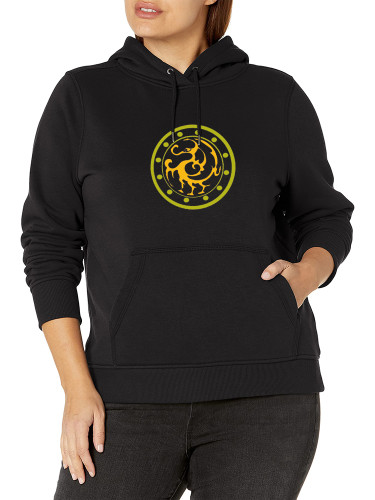 Aztec Circle Pattern Women's Long Sleeve Casual Hoodie with Pocket