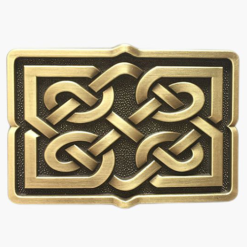 Copper-Plated Celtic Decorative Belt Buckle Square Celtic Knot