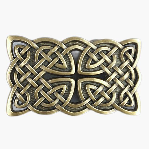 Copper-Plated Belt Buckle Celtic Small Square Knot