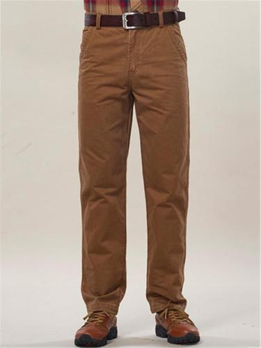 Mens Casual Business Warm Loose Straight Pants