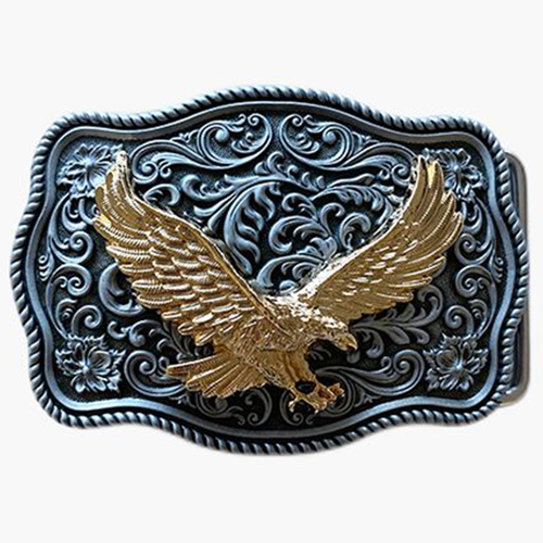 Gilded Western Style Belt Button Golden Eagles