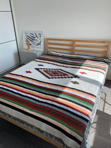 Aztec Throw Blanket Mexican Blanket Outdoor Blanket Boho Blanket & Car Blanket for Beach, Picnic, Camping, or Home Throw Blanket