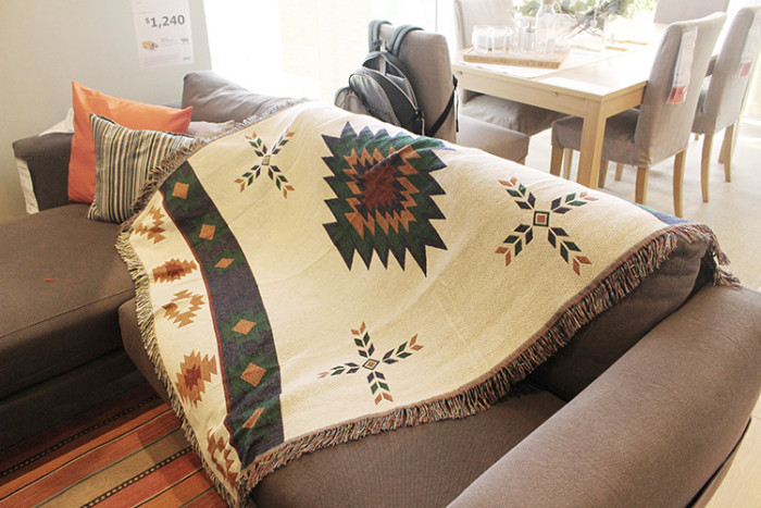 Tribal Blanket Tapestry Throws Camping Picnic Blanket Aztec Bohemian Blanket Throw for Bed/Couch/Sofa/Office/Camping/Chair/Living Room