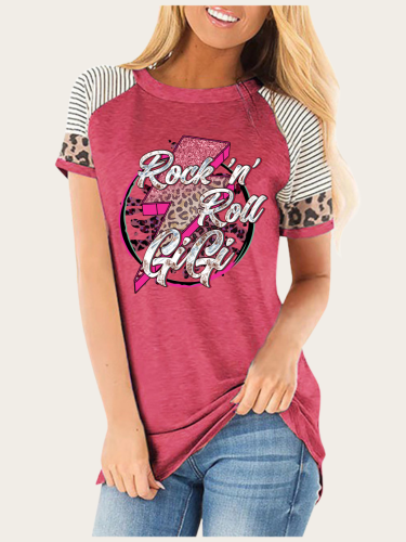 Rock & Roll GiGi For Sassy Women Cheetah Shirts Short Sleeve With Leopard Print  Tee Shirt