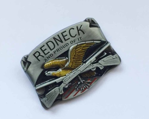 Red Neck And I Am Proud Of It Eagle Belt Buckle Size: 8.9X6.4CM