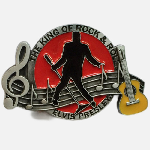 Elvis Music Zinc Alloy Belt Buckle European and American Rock Music Buckle Size: 10.0X6.3CM