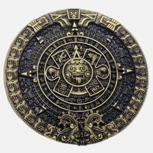 Aztec Calendar Stone Mayan Style Belt Buckle indian belt buckle Size: 7.8X7.8CM