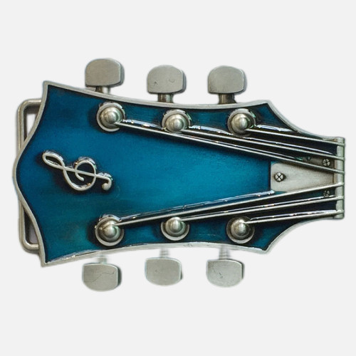 Guitar zinc alloy belt buckle European and American rock music belt buckle Size: 10.0X7.0CM