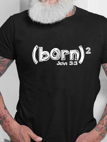 Jesus Said You Must Be Born Again Christian  Shirt S-5XL Oversized Men's Short Sleeve T-Shirt Plus Size Casual Loose Shirt
