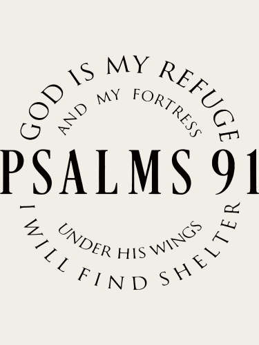 God Is My Refuge and my Fortress Paslms 91 Shirt Loose Cutting V-neck T-Shirt