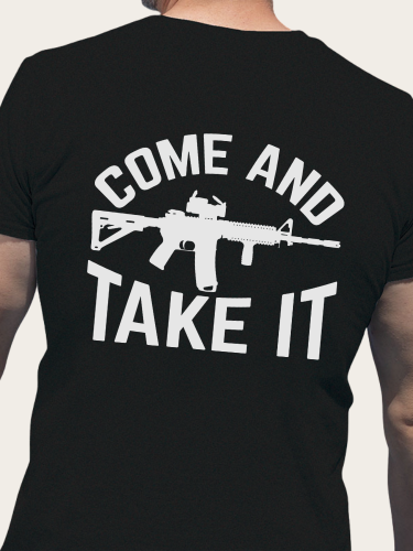 Come and Take It Confederate Flag T Shirt S-5XL Oversized Men's Short Sleeve T-Shirt Plus Size Casual Loose Shirt