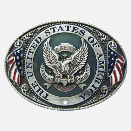 American Flag Eagle Belt Buckle Western Belt Buckles For Men Size: 9.0X6.5CM