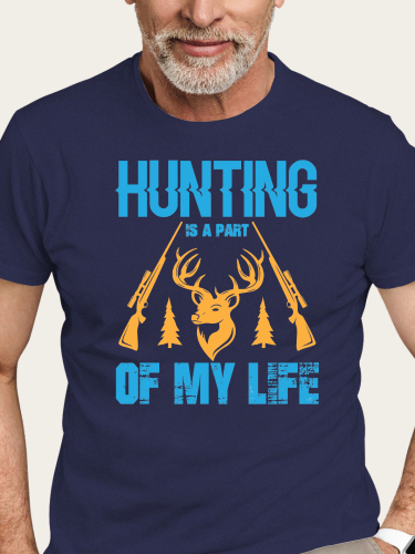 Hunting Of My Life Shirt S-5XL Oversized Men's Short Sleeve T-Shirt Plus Size Casual Loose Shirt