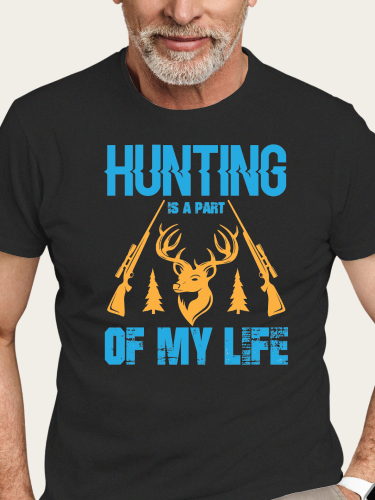 Hunting Of My Life Shirt S-5XL Oversized Men's Short Sleeve T-Shirt Plus Size Casual Loose Shirt