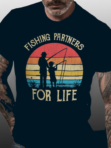 Fishing Partner For Life Father Son Vintage Shirts&Tops