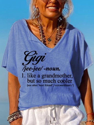 Gigi Like A Grandmother But So Much Cooler Women‘s Short Sleeve T-Shirt