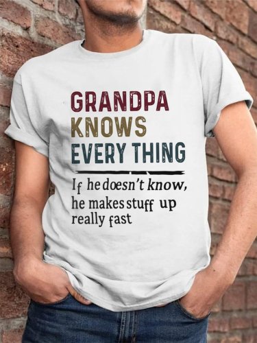 GrandPa Knows Everything Men's Tee