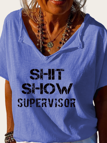 Shit Show Supervisor Shirt  Sweet Old Lady Funny Saying T-Shirt Top