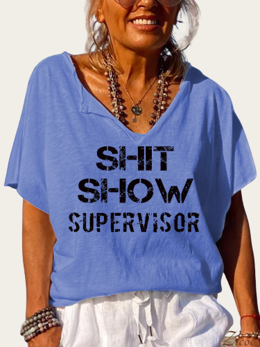 Shit Show Supervisor Shirt  Sweet Old Lady Funny Saying T-Shirt Top