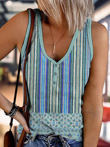 Aztec Tribal Print Colorful Pit Bar Sleeveless Shirt With Soft & Breathable Material Women Tank Top Soft True Size S -5XL Plus Szie